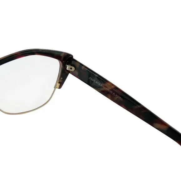 ANDY WOLF 5093 C: E(RED/MULTI MARBLE) 56-17-140 Eyeglass Frames